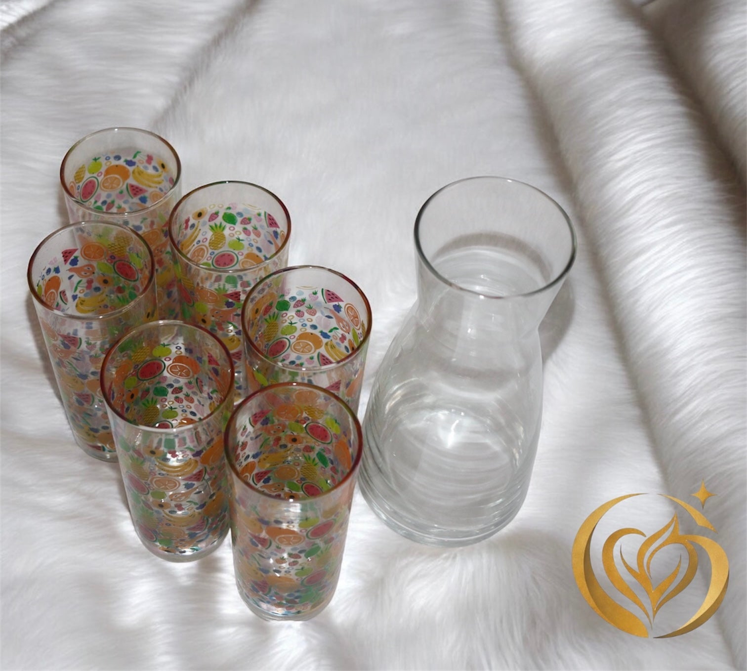 SET DE VASOS + JARRA CRITAL