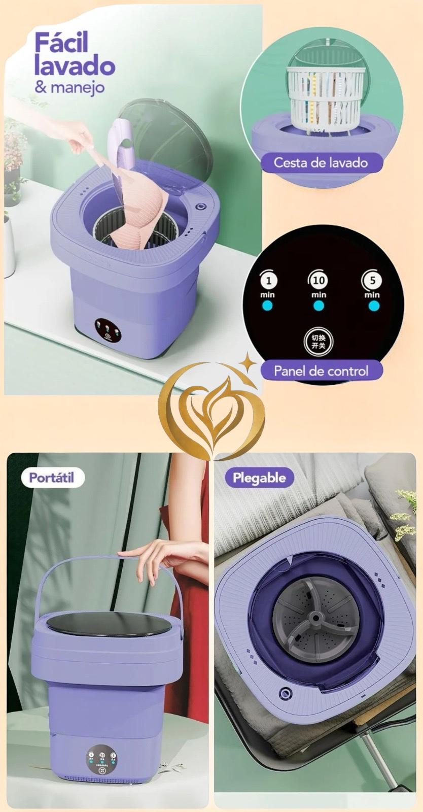 MINI LAVADORA PORTÁTIL PLEGABLE 8 LITROS