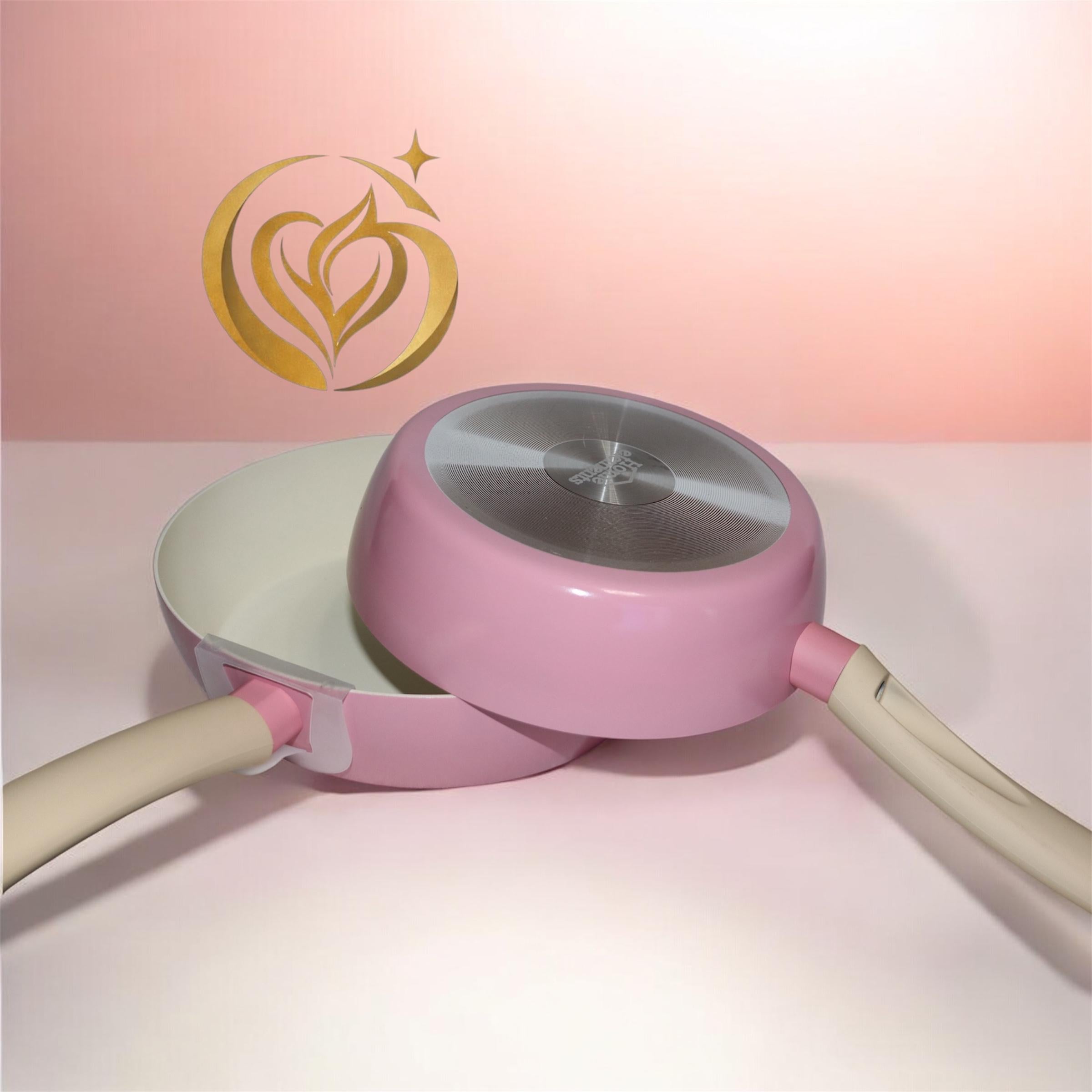 JUEGO DE SARTENES PROFUNDOS - CERAMICA ANTIADHERENTES PASTEL